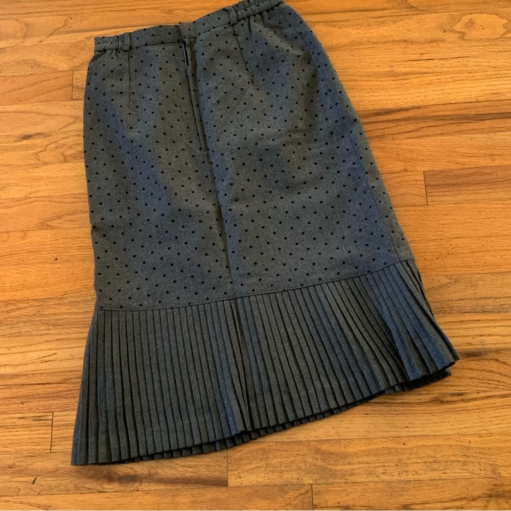 Vintage Charcoal Polka Dot Midi Skirt - Picture 2 of 3